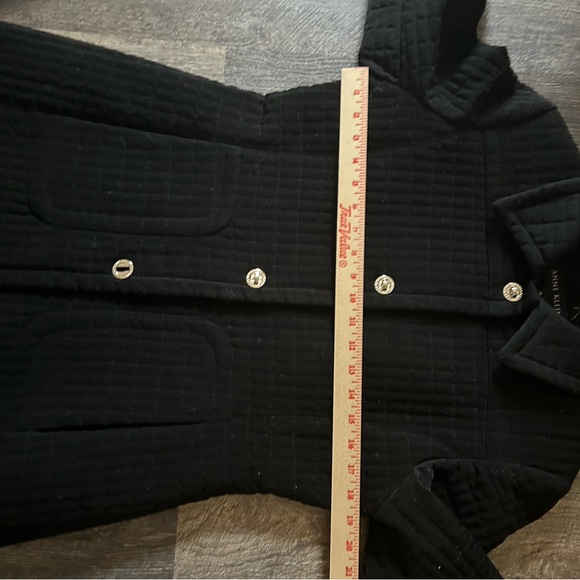 Anne Klein Black Coat Gold Button Closure Women Size M - Picture 7 of 10